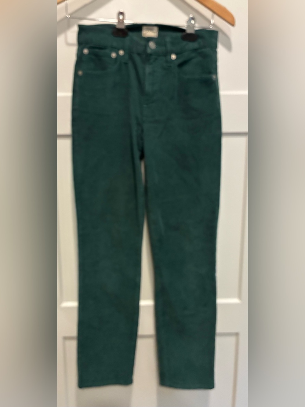 J. Crew Green vintage Straight corduroy pants women size 24 - small
